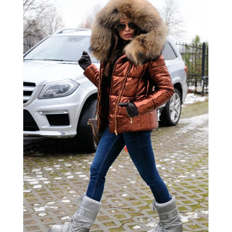 Nordica | Women's Hooded Winter Jacket with Faux Fur Lining, Waterproof and Cotton-Padded