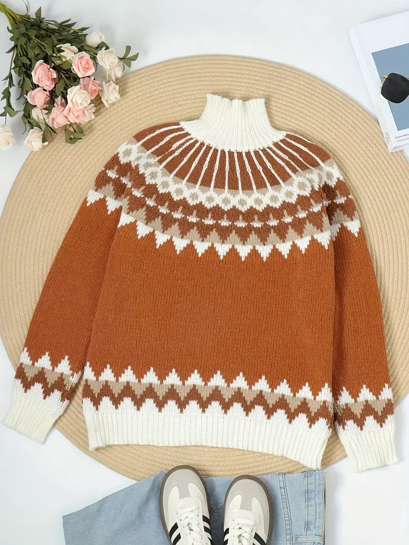 KnitCraft | Parisian vintage chic turtleneck sweater
