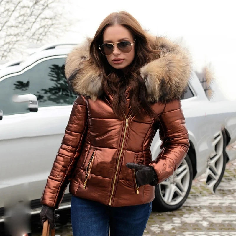 Nordica | Women's Hooded Winter Jacket with Faux Fur Lining, Waterproof and Cotton-Padded
