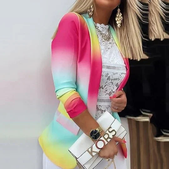 Mirella | Women's Long Sleeve Tie-Dye Blazer.