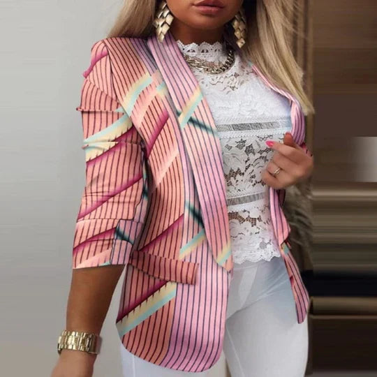 Mirella | Women's Long Sleeve Tie-Dye Blazer.