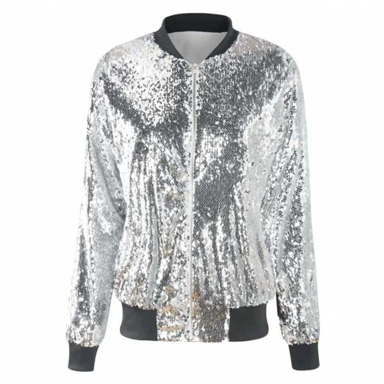 Bliss | Sequin Bomber Jacket for Women
