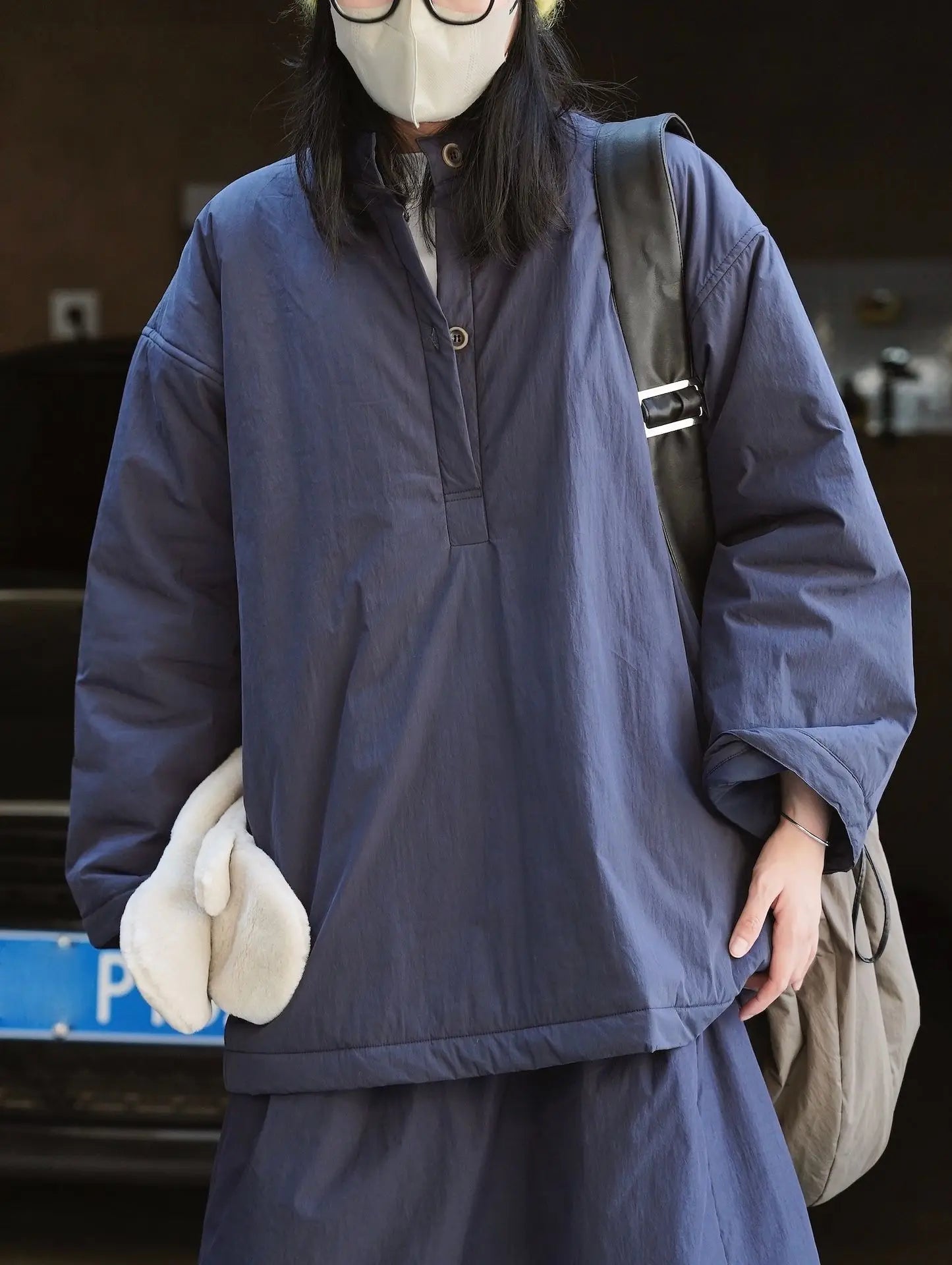 LushFlex | Women’s Winter Jacket with Stand Collar, Loose Fit, and Buttons