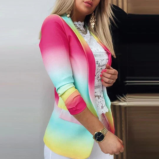 Mirella | Women's Long Sleeve Tie-Dye Blazer.