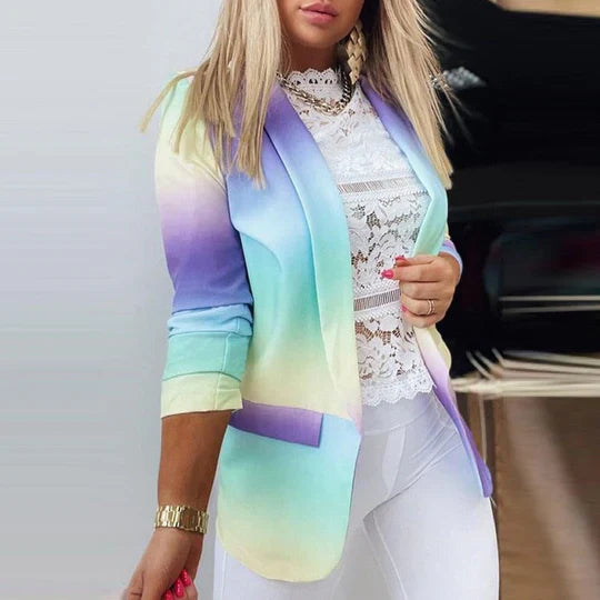 Mirella | Women's Long Sleeve Tie-Dye Blazer.