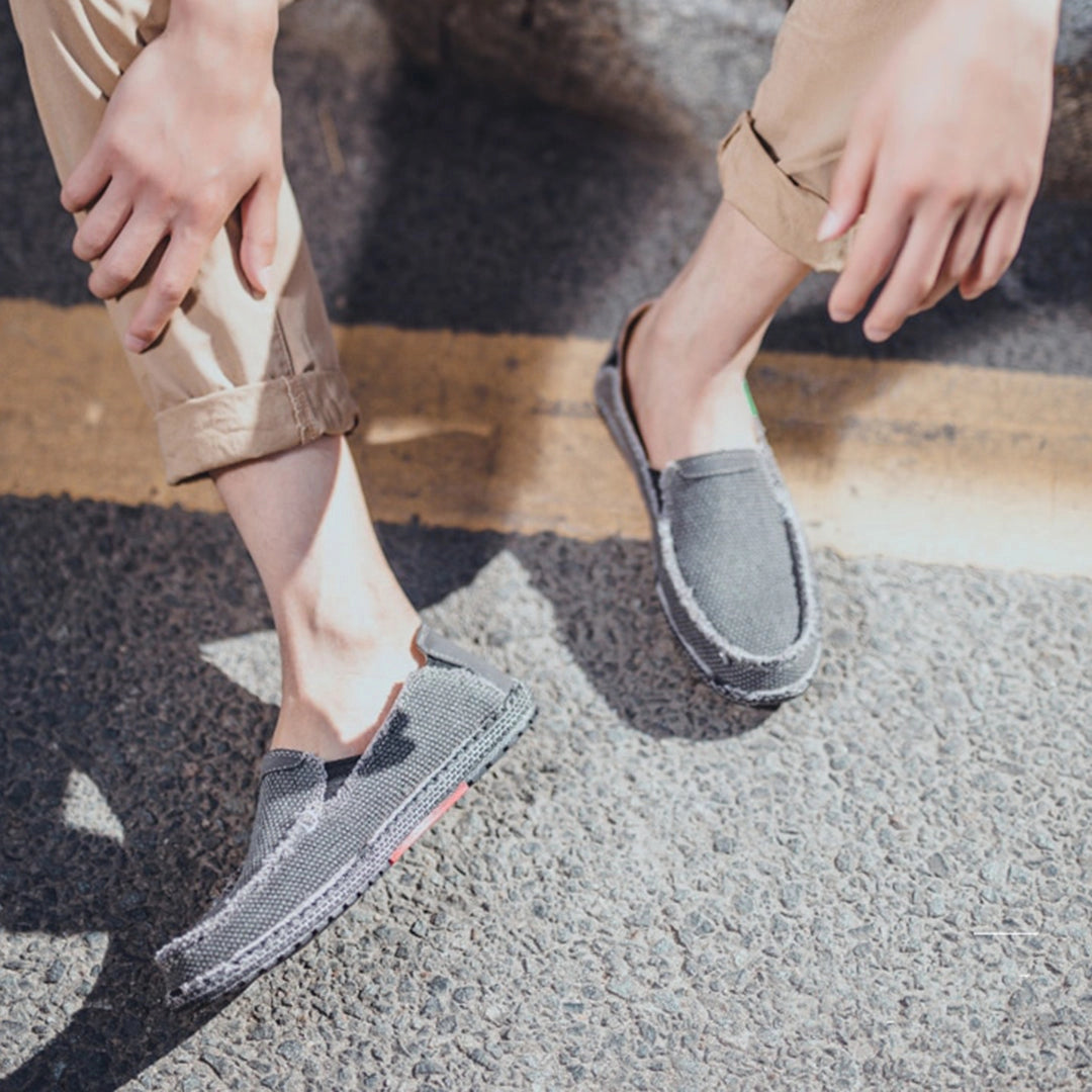 Nestle - Tweed Loafers - Black Textured Slippers