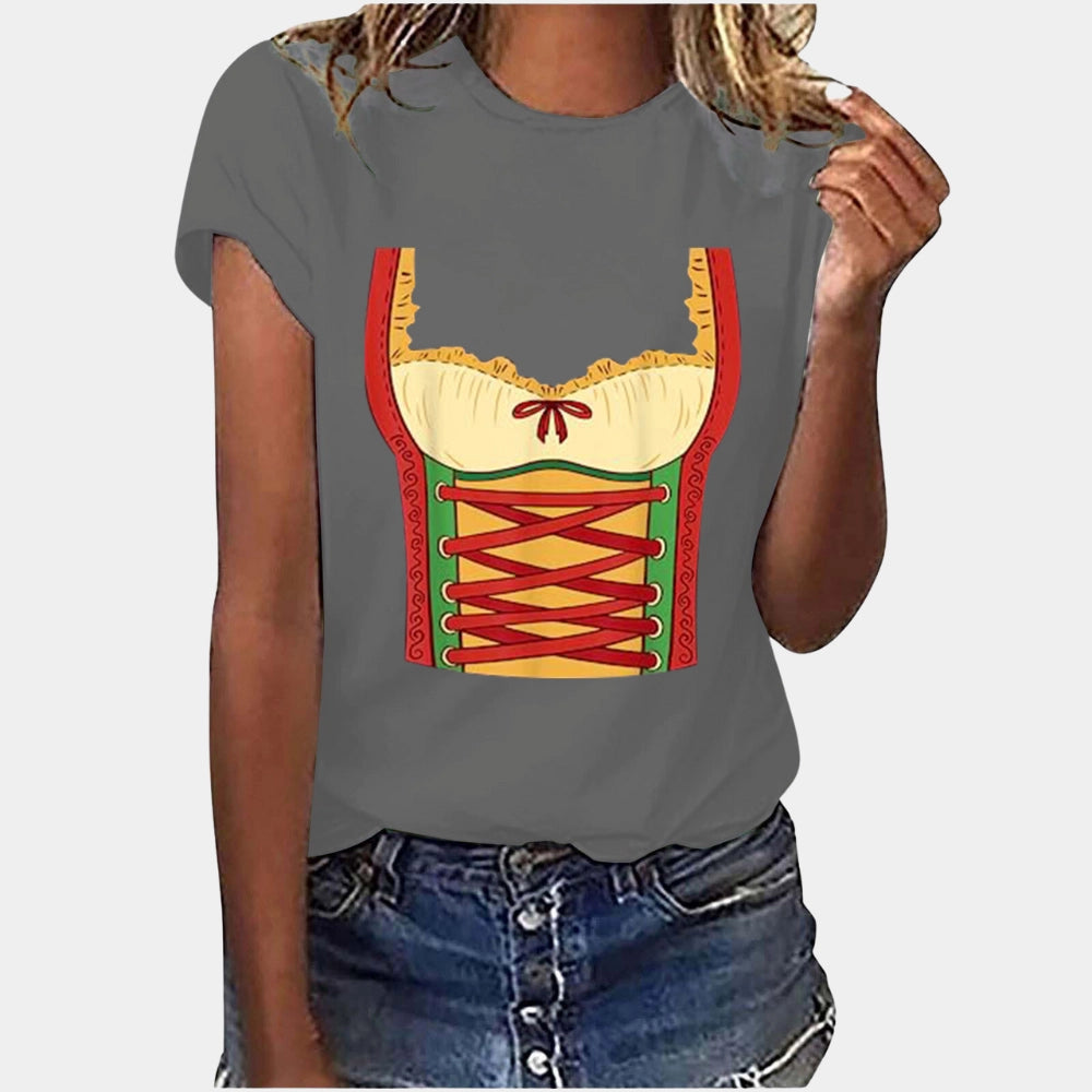 Sway - Women's Corset Print T-Shirt