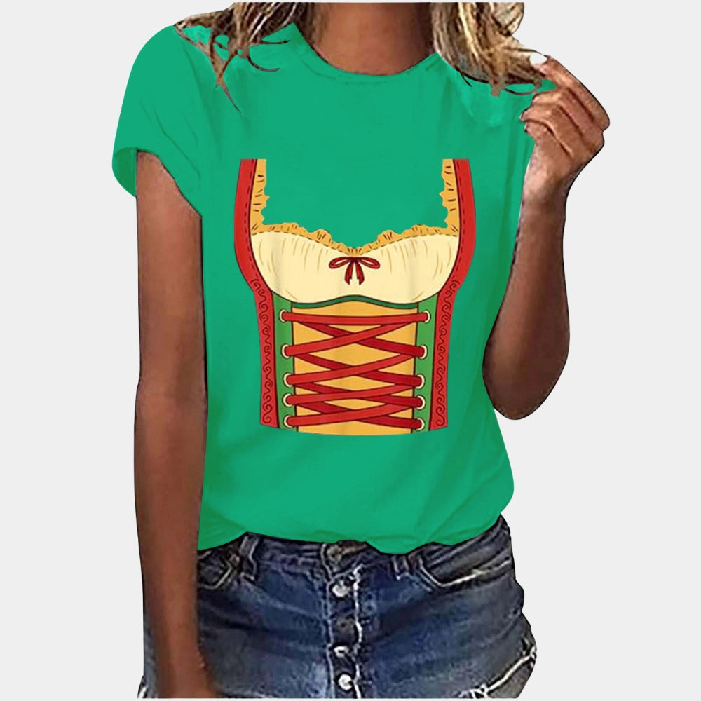 Sway - Women's Corset Print T-Shirt