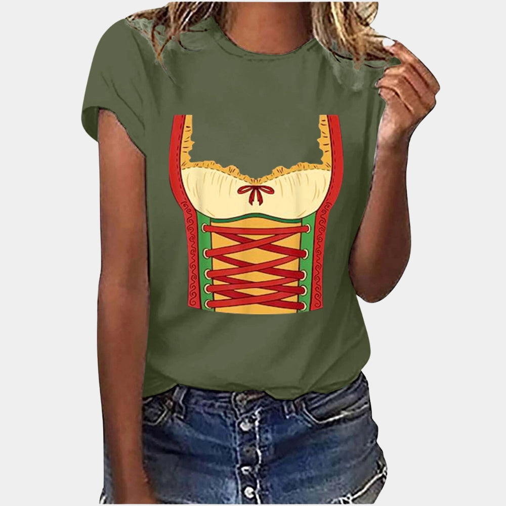 Sway - Women's Corset Print T-Shirt