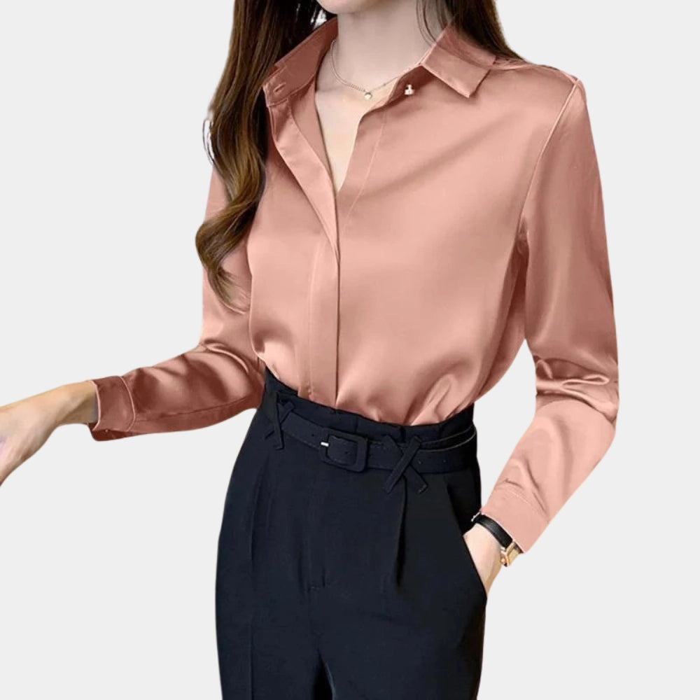 Loom - Elegant Long Sleeve Office Top