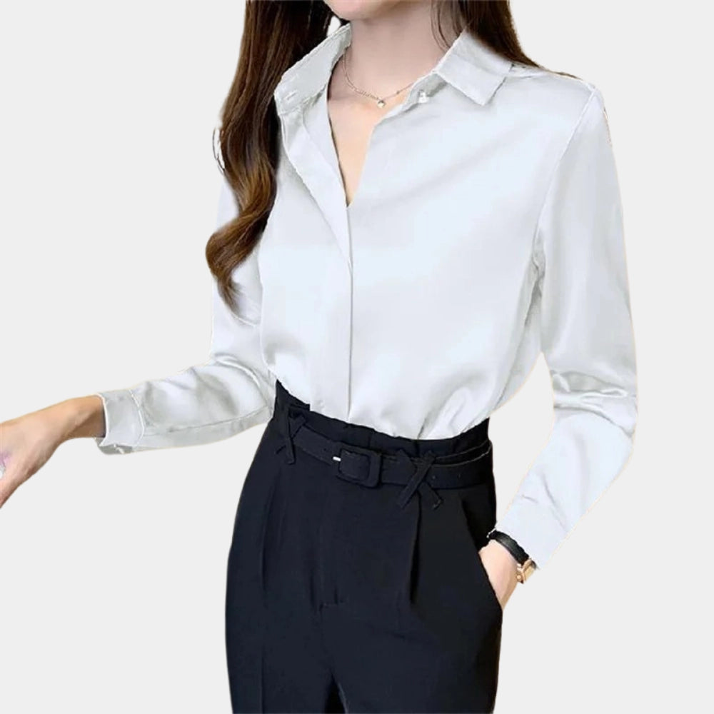 Loom - Elegant Long Sleeve Office Top