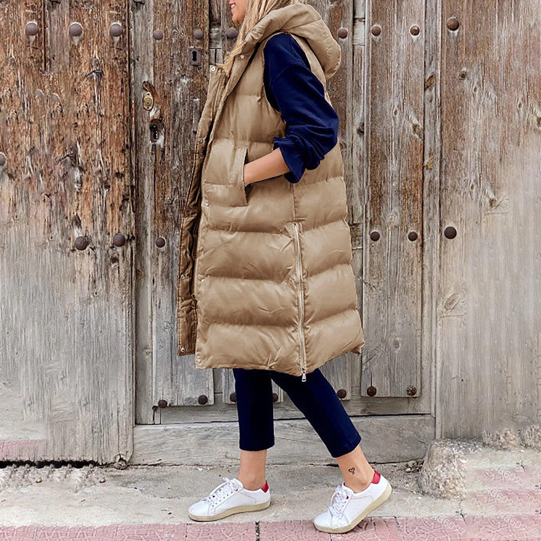 Drift - Oversized Women's Winter Jacket - Long Hooded Puffer Coat