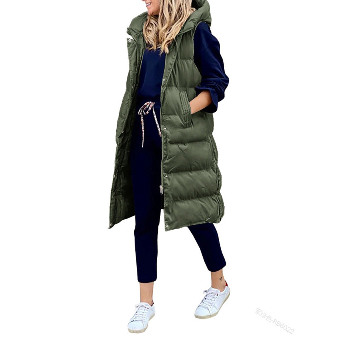 Drift - Oversized Women's Winter Jacket - Long Hooded Puffer Coat