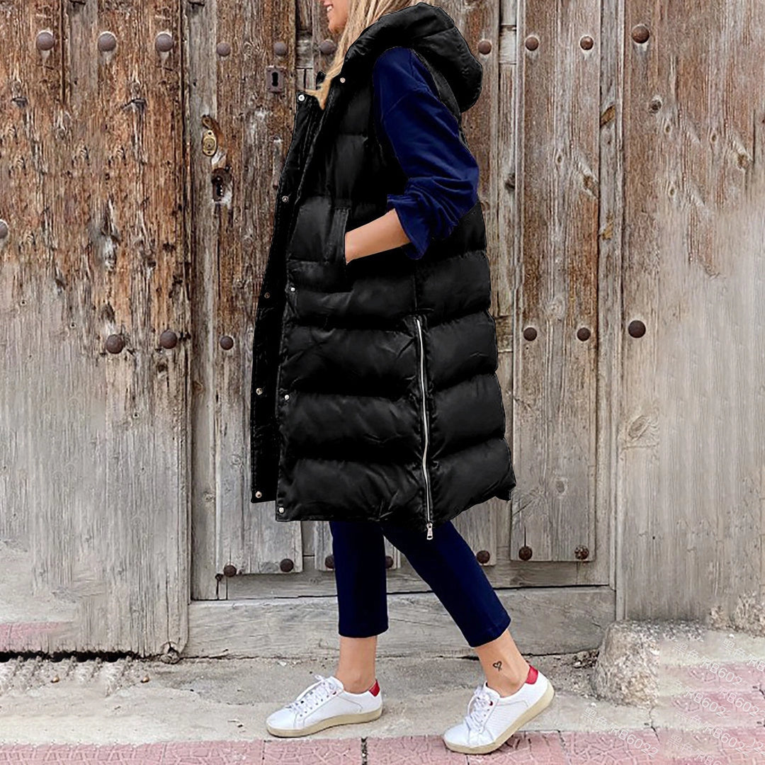 Drift - Oversized Women's Winter Jacket - Long Hooded Puffer Coat