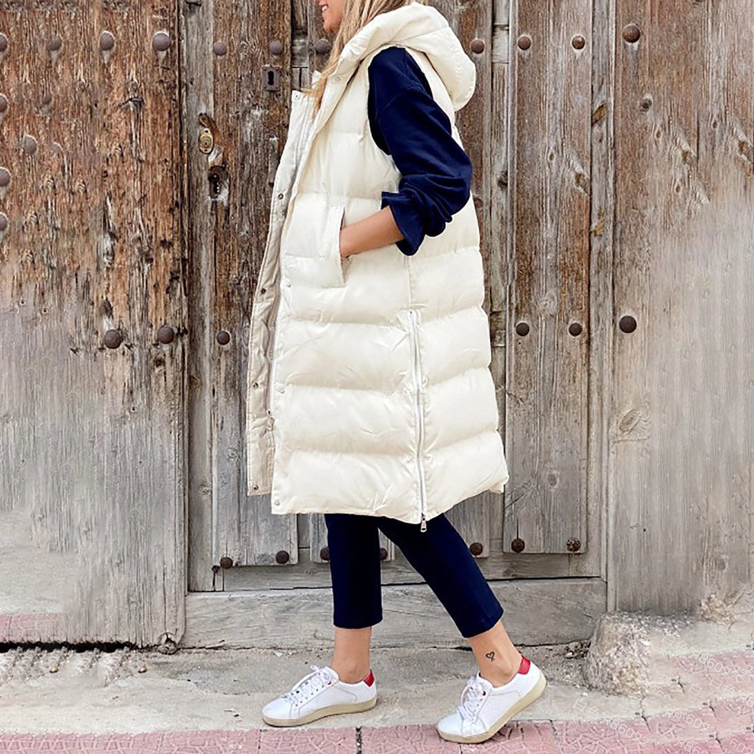 Drift - Oversized Women's Winter Jacket - Long Hooded Puffer Coat