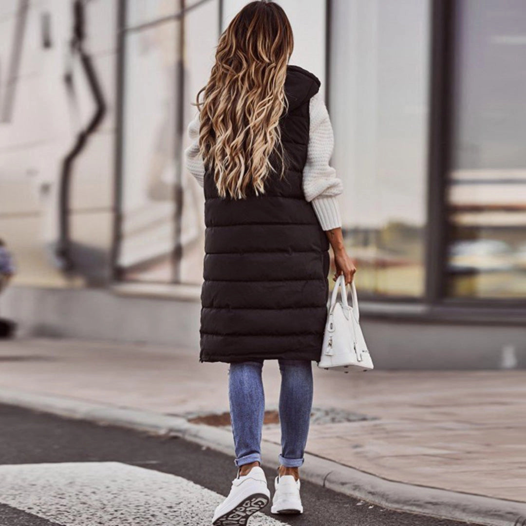 Drift - Oversized Women's Winter Jacket - Long Hooded Puffer Coat