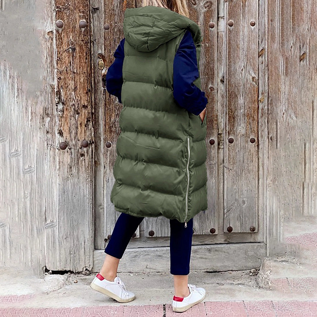 Drift - Oversized Women's Winter Jacket - Long Hooded Puffer Coat