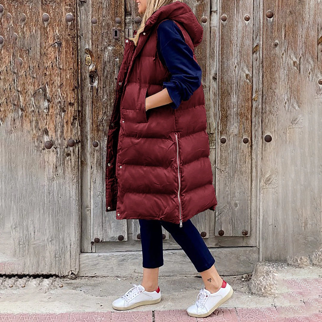 Drift - Oversized Women's Winter Jacket - Long Hooded Puffer Coat