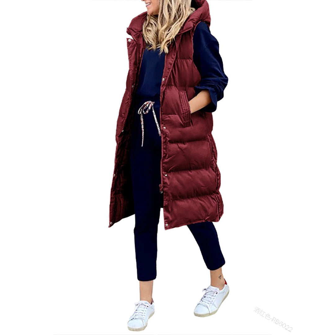 Drift - Oversized Women's Winter Jacket - Long Hooded Puffer Coat