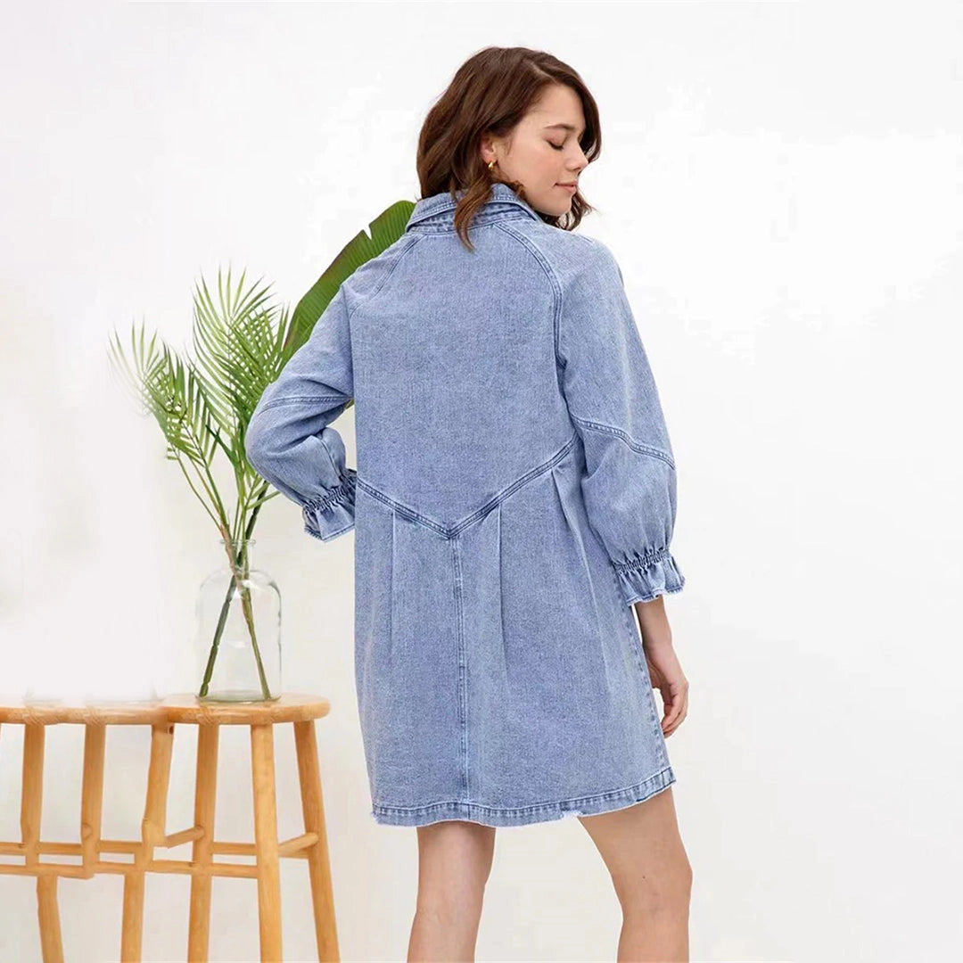 Essence - Long Sleeve, Ruffles, Button Placket