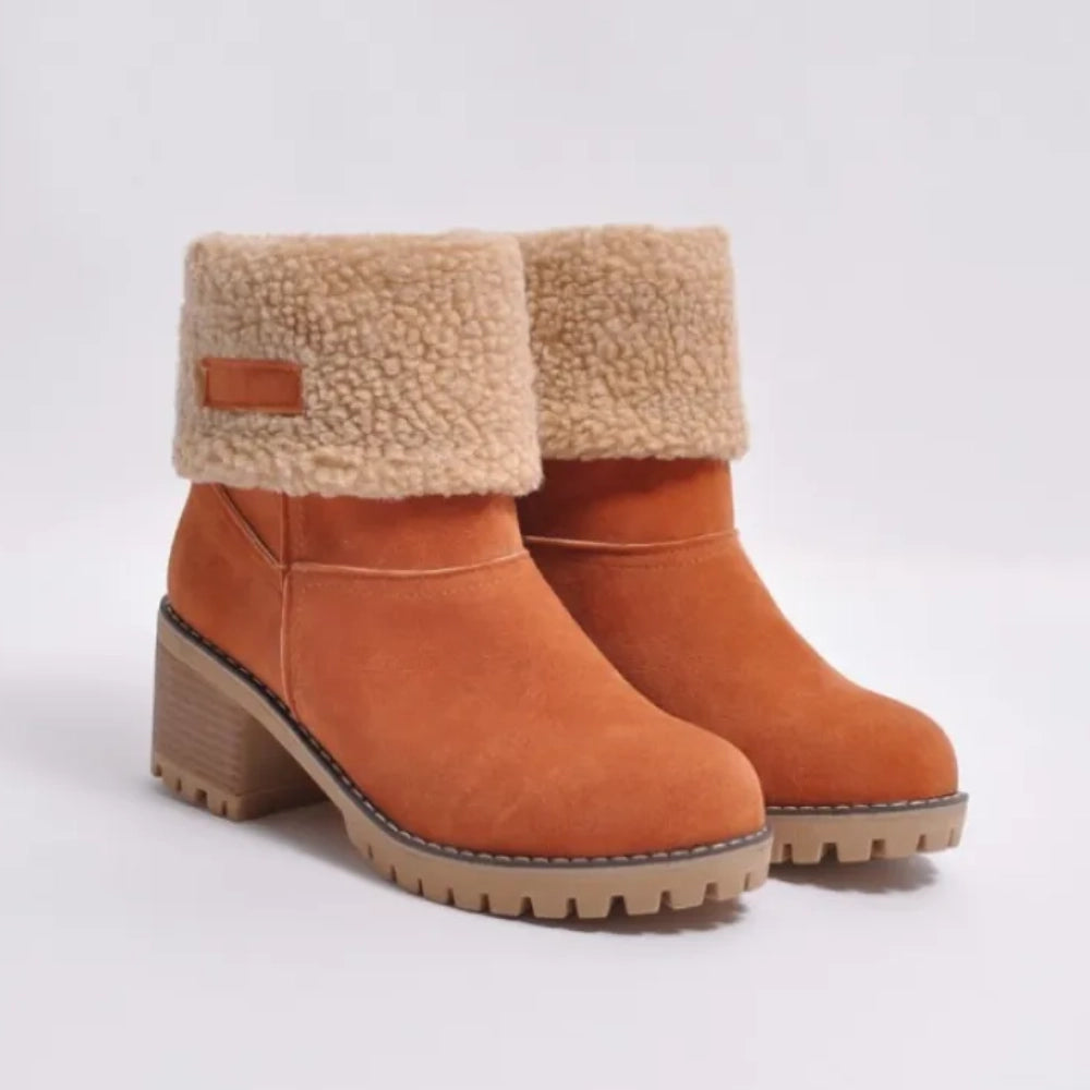 Pulse - Suede Ankle Boots for Women with Sheepskin & Non-Slip Sole