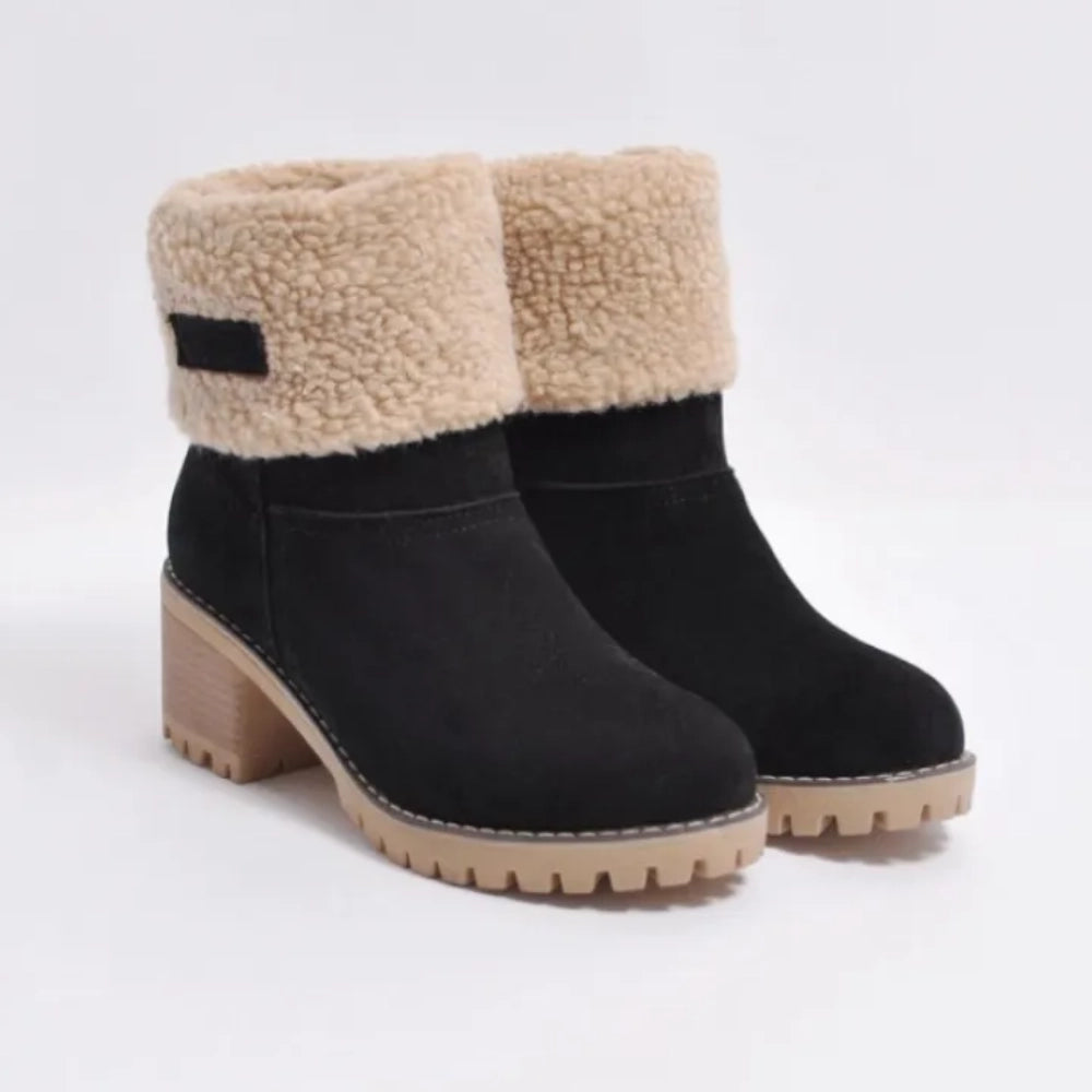 Pulse - Suede Ankle Boots for Women with Sheepskin & Non-Slip Sole