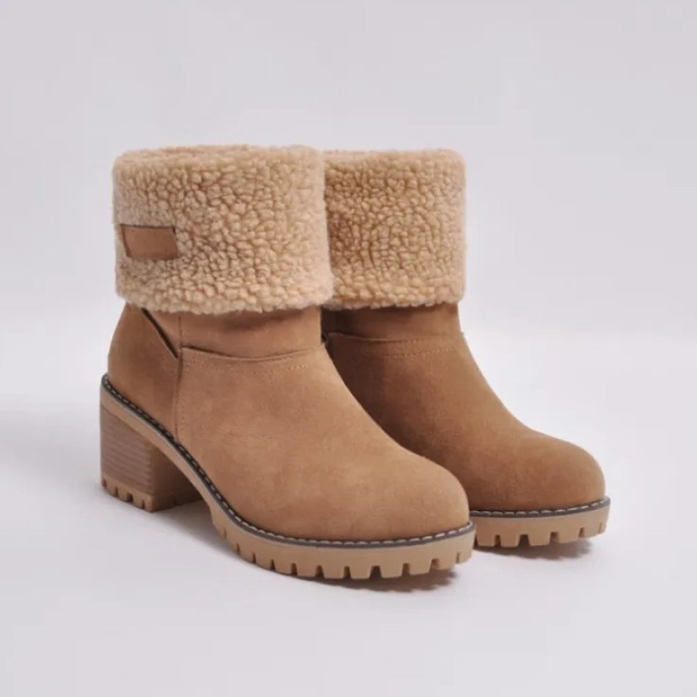 Pulse - Suede Ankle Boots for Women with Sheepskin & Non-Slip Sole
