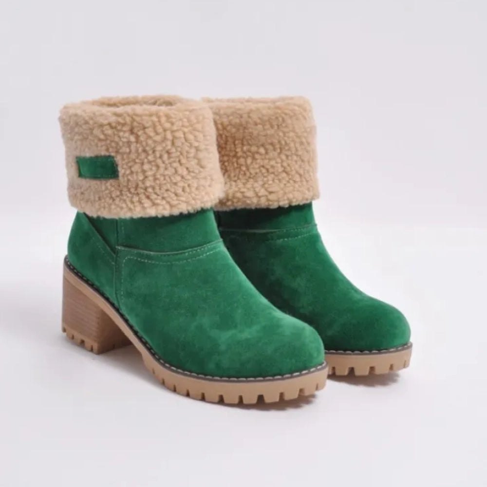 Pulse - Suede Ankle Boots for Women with Sheepskin & Non-Slip Sole