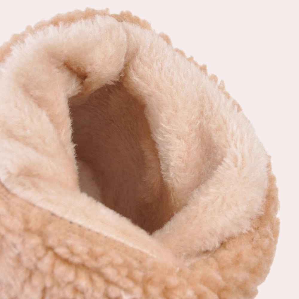 Pulse - Suede Ankle Boots for Women with Sheepskin & Non-Slip Sole