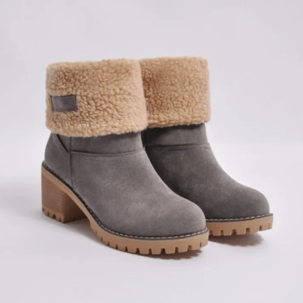 Pulse - Suede Ankle Boots for Women with Sheepskin & Non-Slip Sole