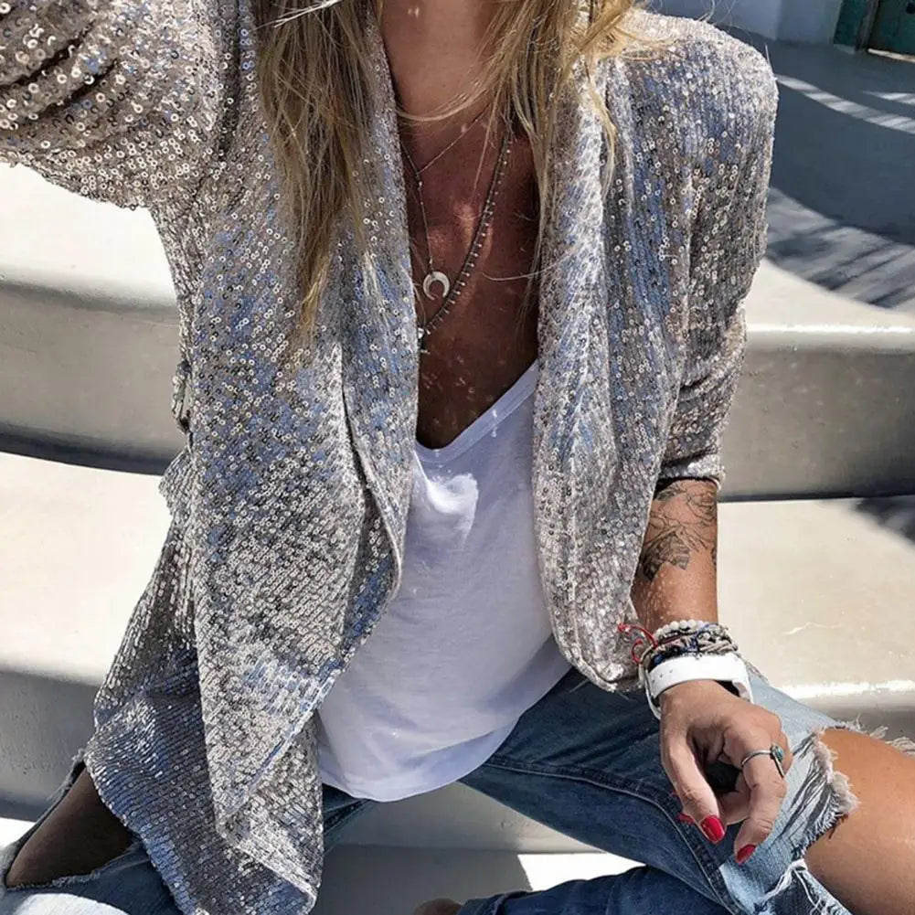 Mystic | Glitter Blazer with Relaxed Fit