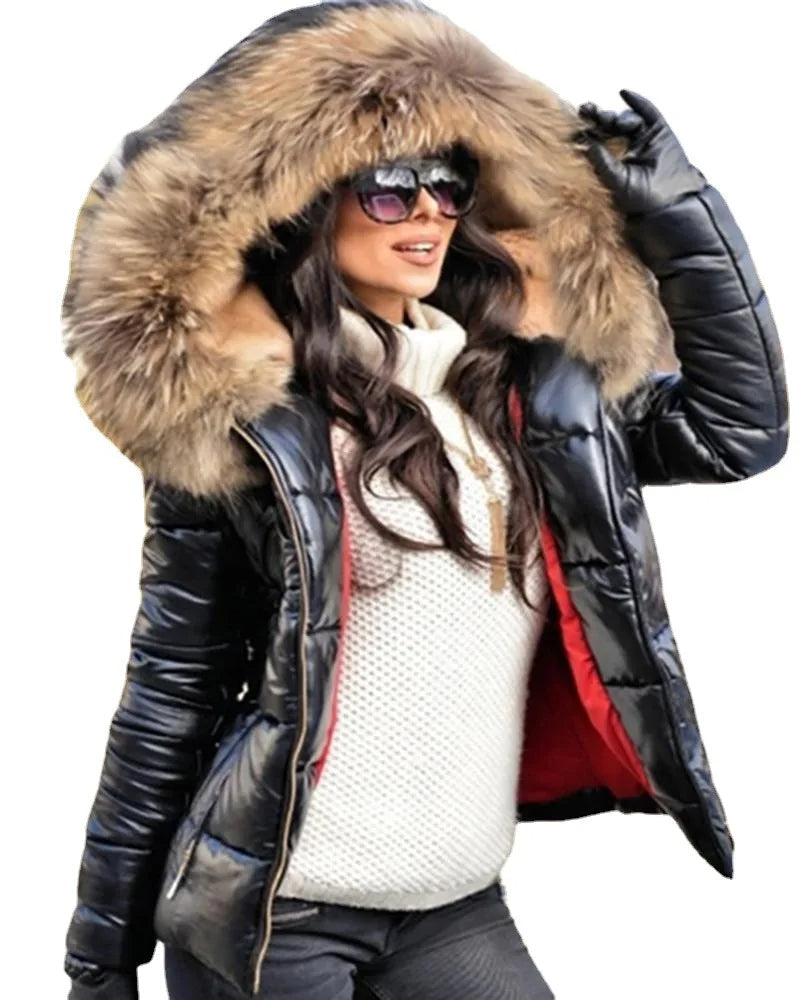 Nordica | Women's Hooded Winter Jacket with Faux Fur Lining, Waterproof and Cotton-Padded