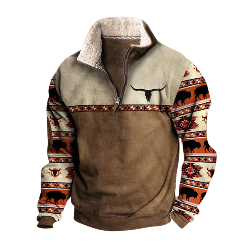 Aolaf - Zip Up Pullover for Men