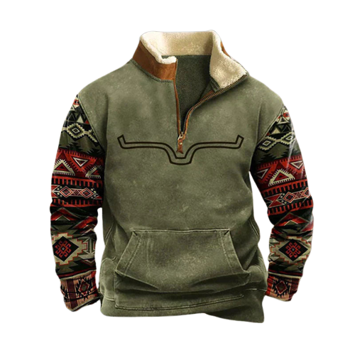 Aolaf - Zip Up Pullover for Men