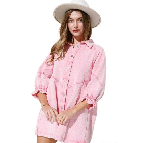Essence - Long Sleeve, Ruffles, Button Placket