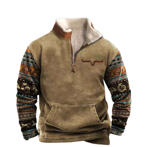 Aolaf - Zip Up Pullover for Men