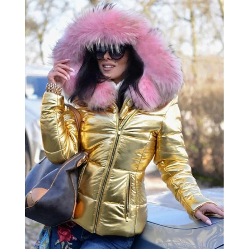 Nordica | Women's Hooded Winter Jacket with Faux Fur Lining, Waterproof and Cotton-Padded