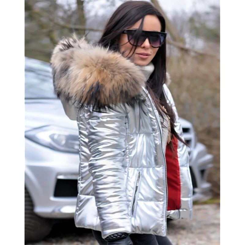 Nordica | Women's Hooded Winter Jacket with Faux Fur Lining, Waterproof and Cotton-Padded