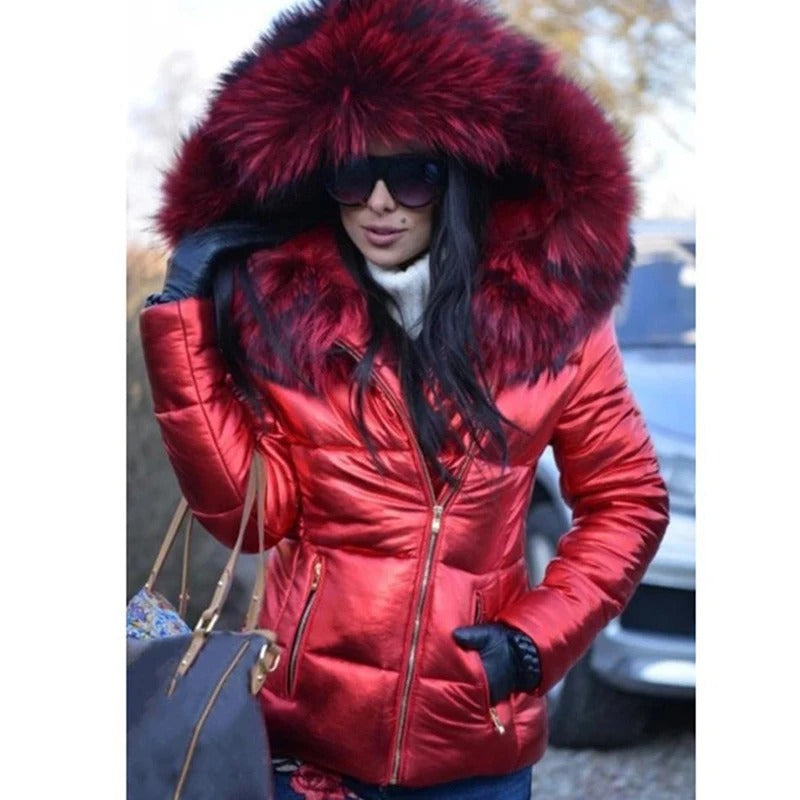 Nordica | Women's Hooded Winter Jacket with Faux Fur Lining, Waterproof and Cotton-Padded
