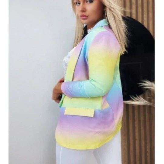 Mirella | Women's Long Sleeve Tie-Dye Blazer.