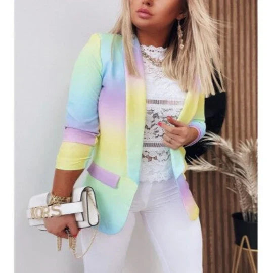 Mirella | Women's Long Sleeve Tie-Dye Blazer.
