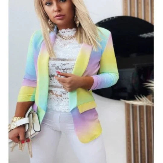 Mirella | Women's Long Sleeve Tie-Dye Blazer.