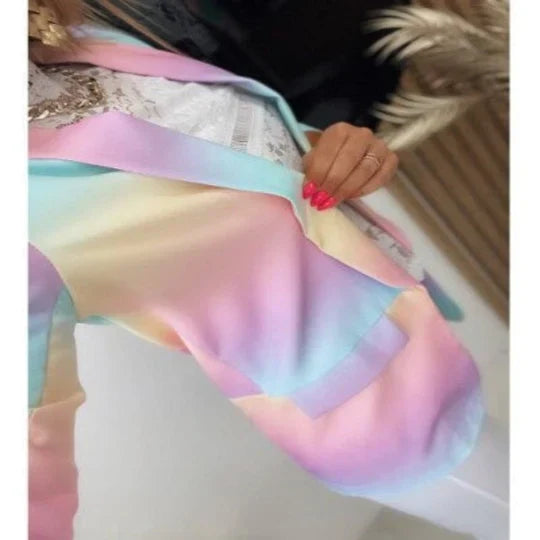 Mirella | Women's Long Sleeve Tie-Dye Blazer.