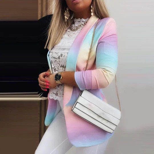 Mirella | Women's Long Sleeve Tie-Dye Blazer.