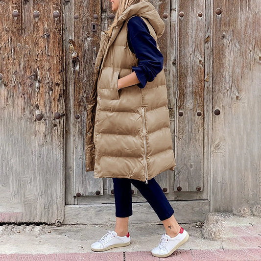 Drift - Oversized Women's Winter Jacket - Long Hooded Puffer Coat