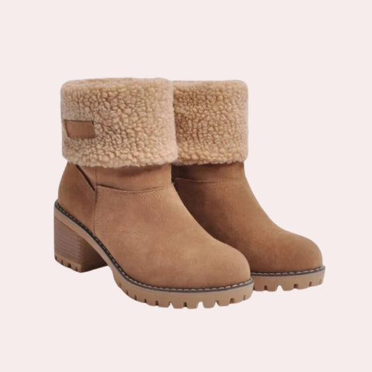 Pulse - Suede Ankle Boots for Women with Sheepskin & Non-Slip Sole