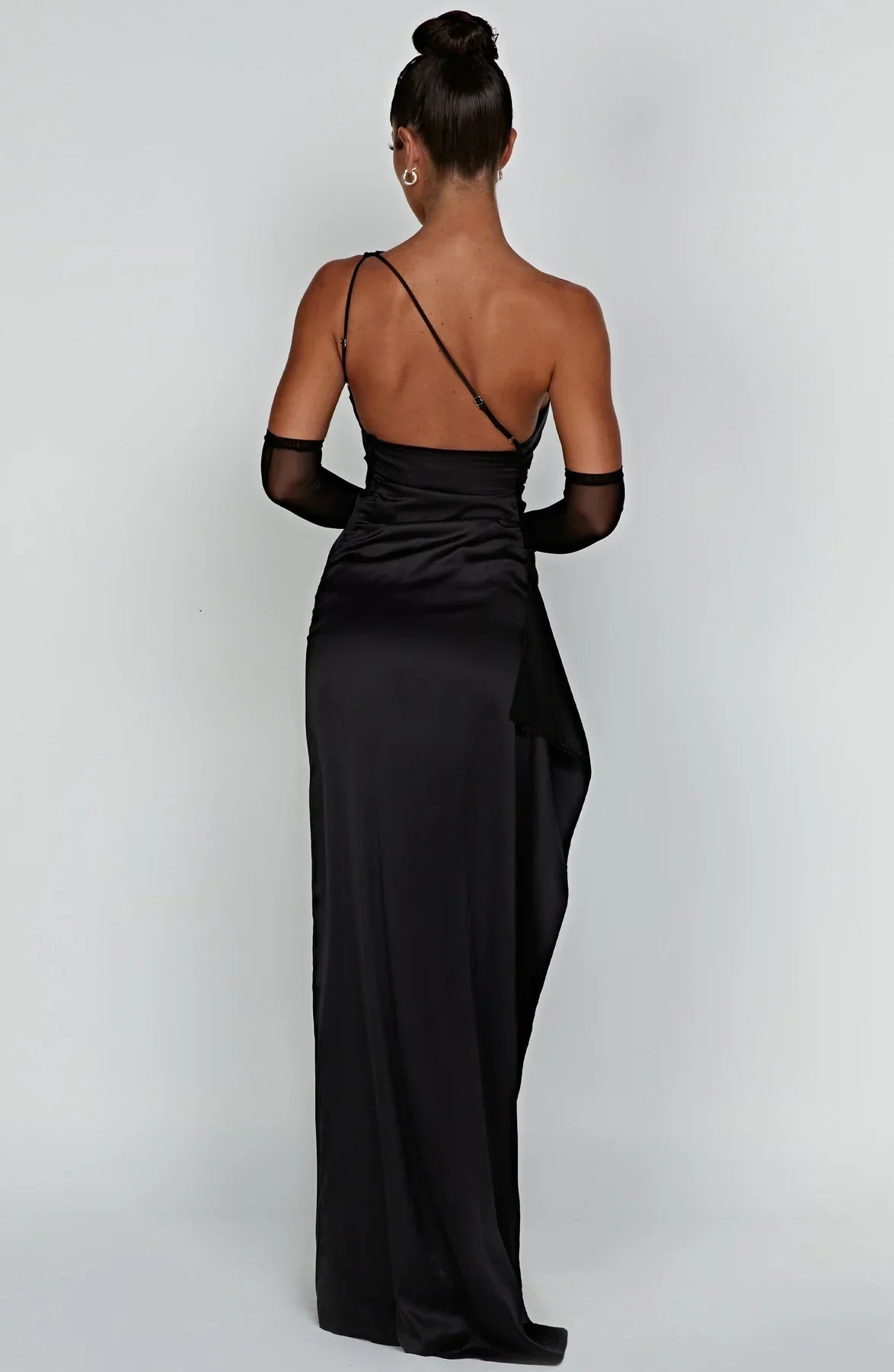Rogue - Satin One-Shoulder Split Dress