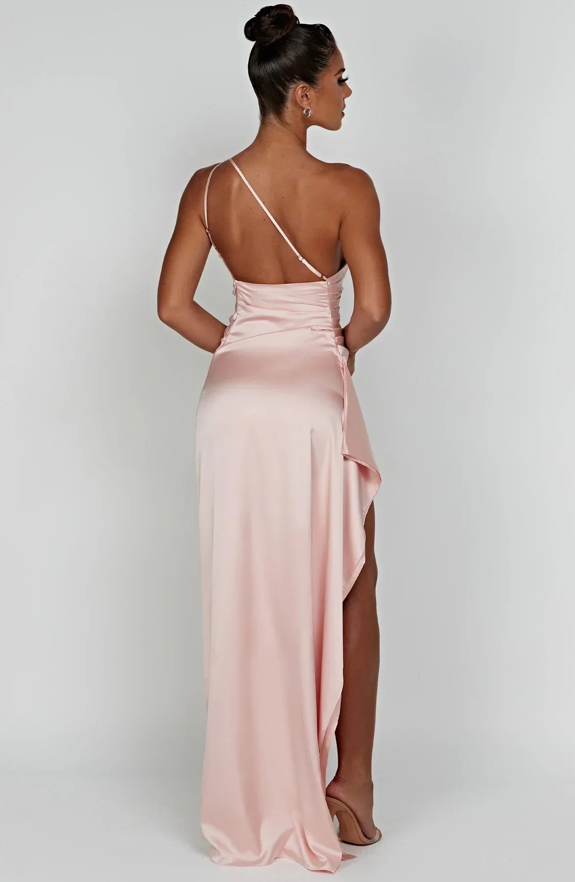 Rogue - Satin One-Shoulder Split Dress