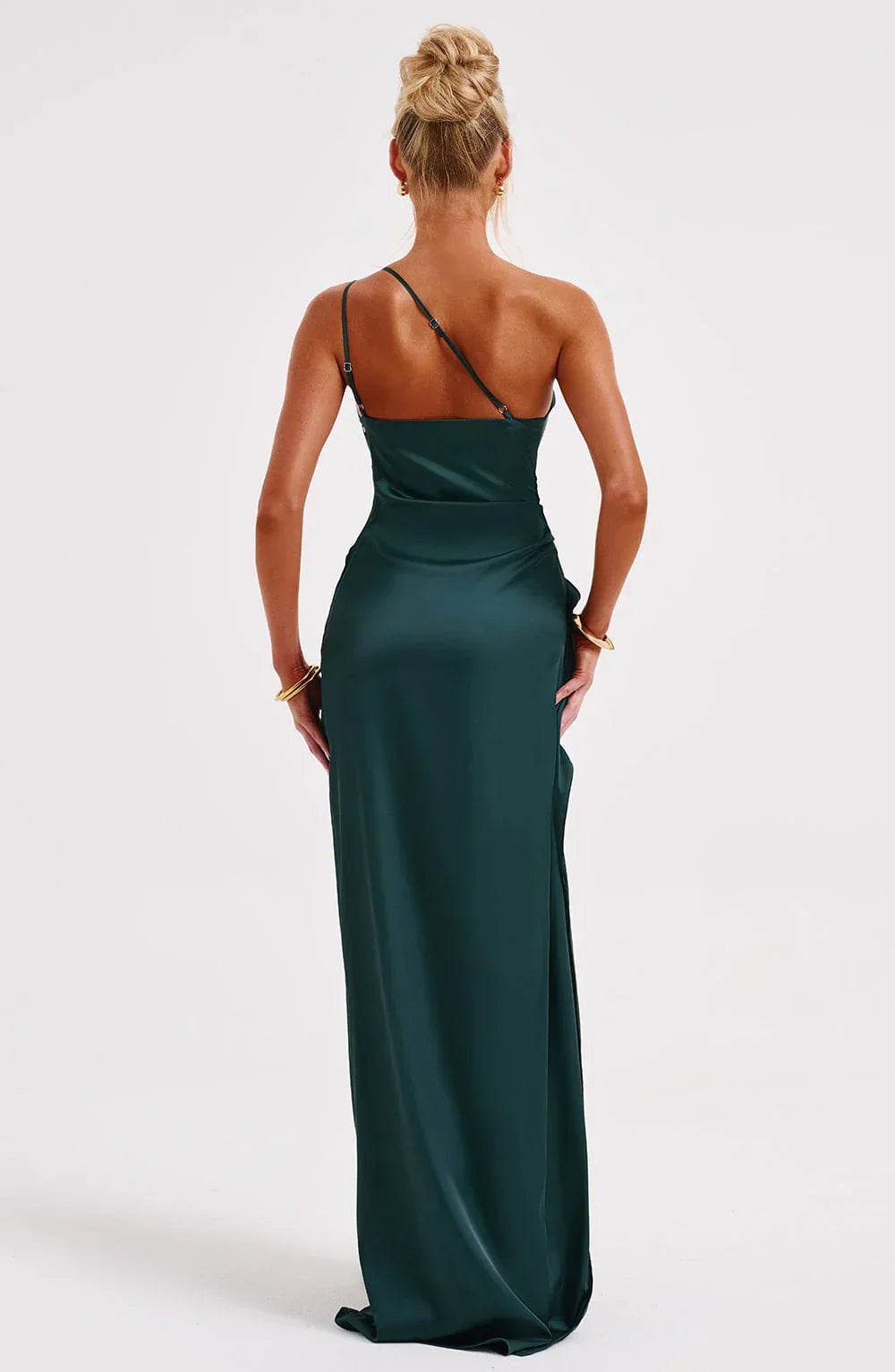 Rogue - Satin One-Shoulder Split Dress