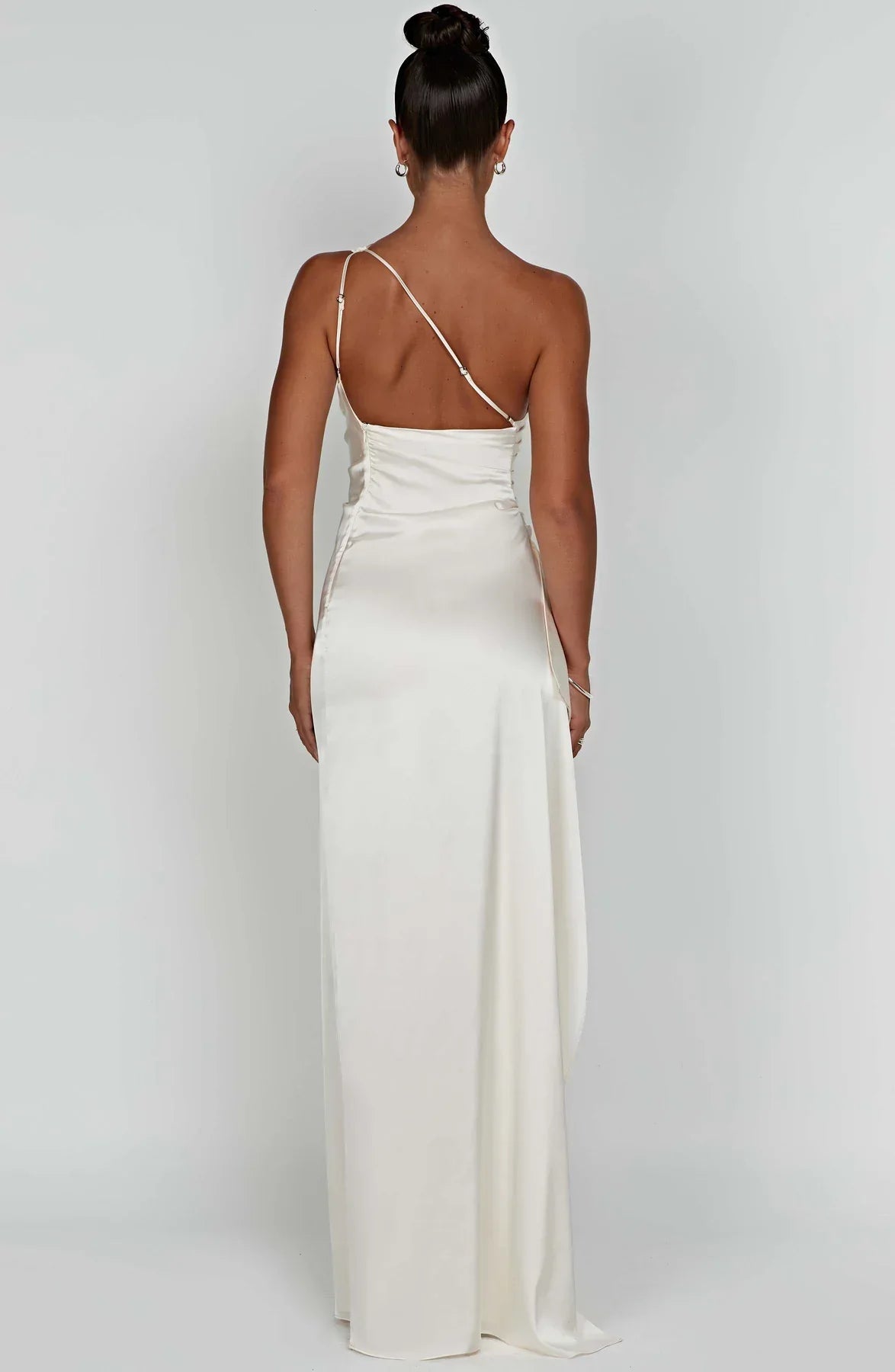 Rogue - Satin One-Shoulder Split Dress